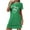Green #1, variant on Sleep Shirts for Women Soft Short Sleeve Night Shirts Cute Heart Printed Nightgown Loose Comfy Holiday Sleepwear Lightweight Ladies Nightwear Blue XL