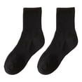 thumbnail image 2 of Eoperou 1 Pair Autumn Winter Unisex Socks Middle Tube Solid Color Moisture Absorption Stretchy Men Women Knitted Socks for Daily Wear, 2 of 8
