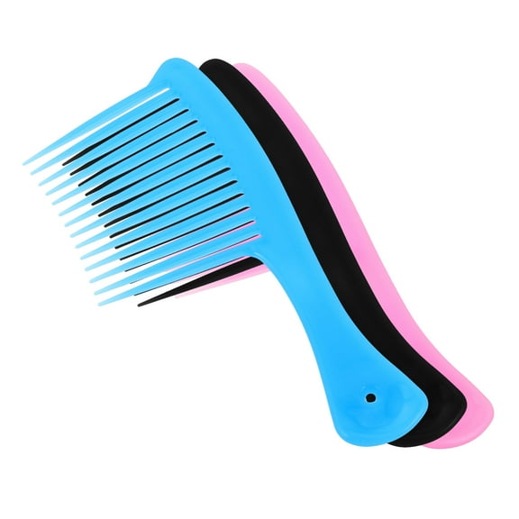 LABELEPH 3Pcs Large 8.3x3.7x0.3in Plastic Detangle Comb for Women Men Versatile Design Hair Care Various Occasions