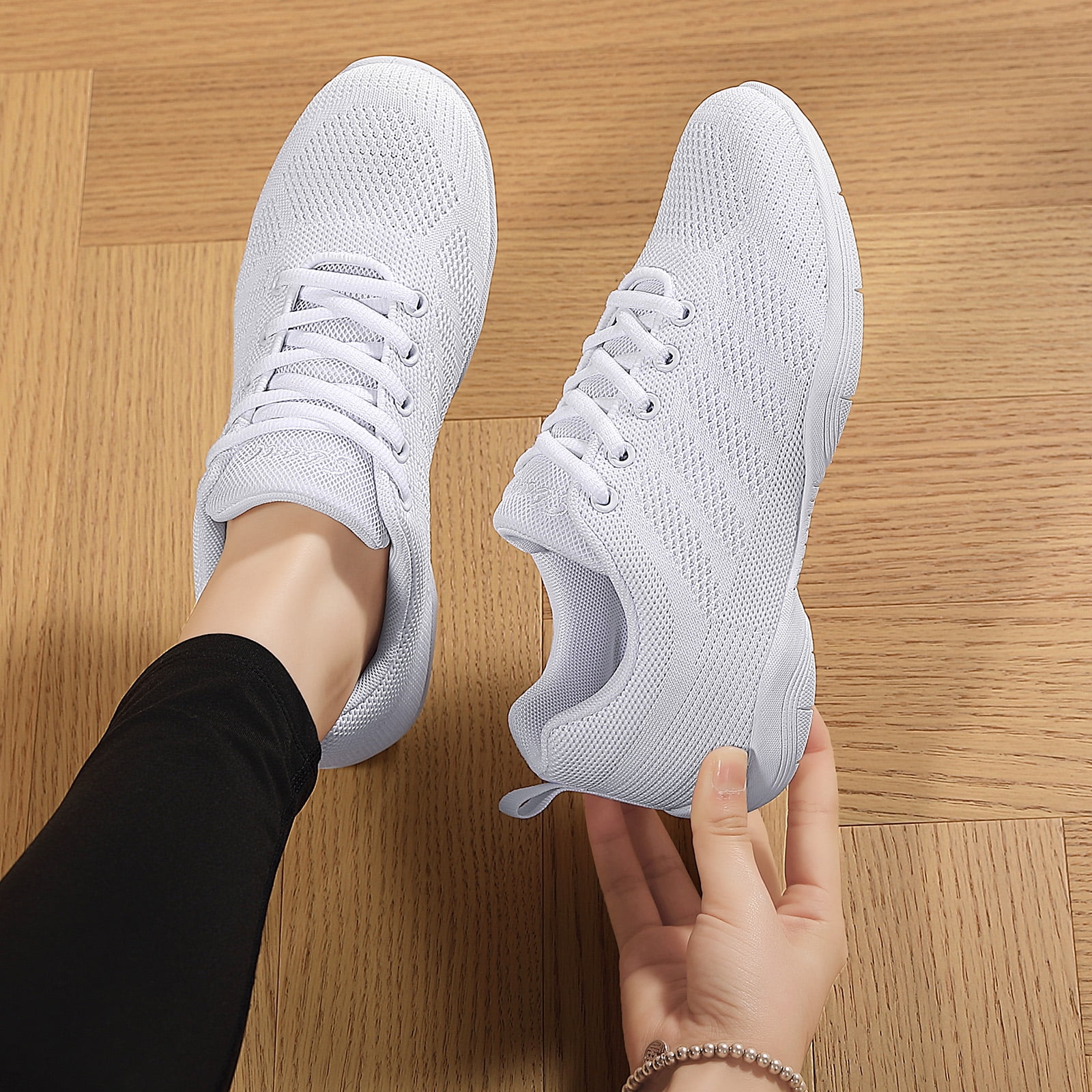 GlideMoves White Cheer Shoes Girls Dance Sneakers Women Training Competition Tumbling Athletic Mesh style breathable 2323 Little Kid Size 13.5