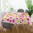 thumbnail image 3 of Yayeee Tablecloths 60" x 60" Rectangle Wrinkle Resistant Party Table Cover, Beige Stars, 3 of 8