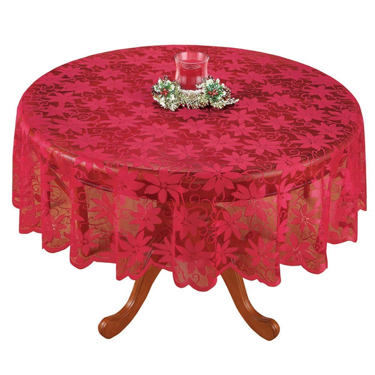Christmas Vintage Lace Tablecloth Dining Table Cover Cloth Wedding Party Decor 