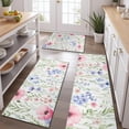 thumbnail image 2 of Pioneer Flower Floral Print Pattern Kitchen Rugs Sets Of 3,Kitchen Runner Rugs Non Skid Washable,Decorative Kitchen Floor Mats for Kitchen,Sink,Laundry,17"x30"+ 17"x47" + 17"x59", 2 of 6