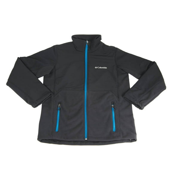 Men's Columbia Outdoor Windproof Black with Blue Zipper Jacket