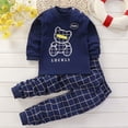 thumbnail image 2 of Gibobby Toddler Boy Outfits Baby Boy Long Sleeve Pant Set Baby Boy Clothes Suits Gentleman Outfits 0-24Months 2t 3t 4t Toddler Boy Clothes(6-12 Months,Navy), 2 of 6