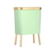 thumbnail image 3 of Cubo de basura con tapa a presión, duradero, para interiores, para baño y lavandería. Verde, 3 of 9