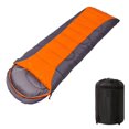 thumbnail image 1 of Saco de dormir tipo sobre, ligero, impermeable, cómodo con saco de compresión, con cremallera, perfecto para 3 estaciones, para uso en interiores o exteriores (gris naranja, 1300 g, 5~15 °C, 1 of 5
