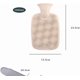 thumbnail image 4 of Set of 3 Hot Water Bottles with Cover 1L, Hot Water Bottles with Soft Cover, Hot Water Bottle for Stomach, Neck, Shoulders and Waist (Grey), 4 of 5