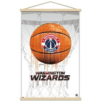 NBA Washington Wizards - Drip Basketball 21 Wall Poster with Wooden Magnetic Frame, 22.375" x 34"