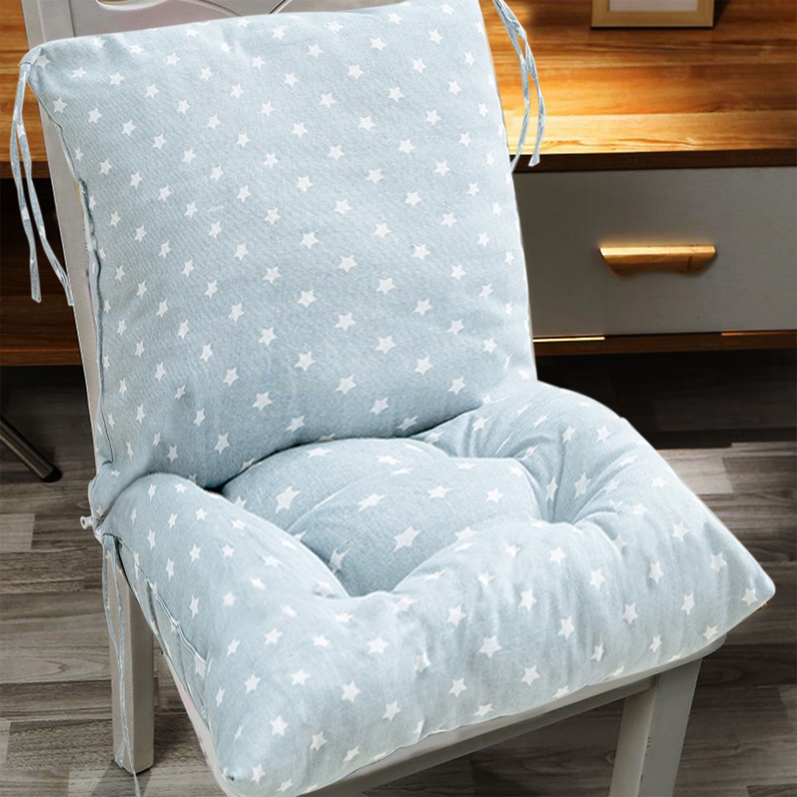 Outdoor Or Indoor High Back Chair Cushion, High Back Patio Chair Cushion, Waterproof Solid Tufted Pillow, Indoor Or Outdoor Cushion With Tie, Fade Resistant And Easy To Clean