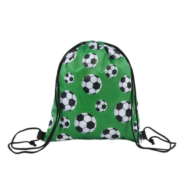 Agiufgs Soccer Ball Pattern Drawstring Backpack, 9.8x11.8 Inch Lightweight Sports Bag, Perfect for Gym, School, and Team Events