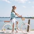thumbnail image 5 of POVANLI 24" Girls Bike Single Speed Lady's Hybird Bicycle for Ages 7-11 Years with Basket Light Green, 5 of 10