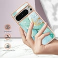thumbnail image 6 of Feishell Marble Texture Design for Google Pixel 8 Pro Case Support Wireless Charging Slim Glossy Shockproof Anti-Scratch Soft & Flexible Protective Phone Case for Women Girls,C, 6 of 6