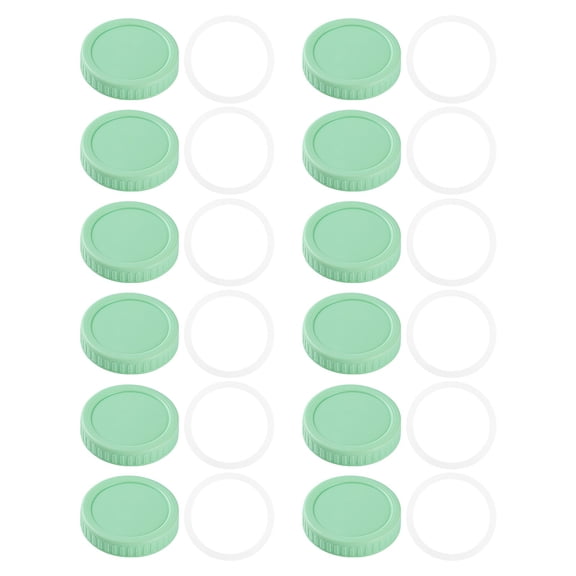 Glass Bottle Lids Jar Lids 12pcs 86mm PP Material Leakproof Scratch Proof Wide Mouth Suitable for 4 64Ounce Jars for Home Kitchen Food Storage Refrigerator Freezer