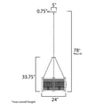 thumbnail image 2 of Maxim Boundry 6-Light Chandelier - Black / Barn Wood / Antique Brass - 27565BKBWAB, 2 of 5