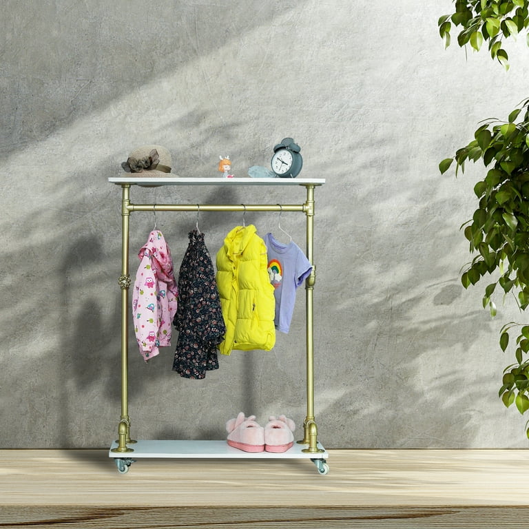Montessori Clothing Rack With Shelf Personalized Kids -   Kids clothing  rack, Wooden clothes rack, Kids playroom furniture