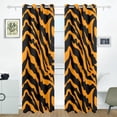 thumbnail image 2 of Tiger Print Background Curtains Black Out 72 Inch Length Curtains for Sliding Glass Doors Bedroom Living Room 2 Pack, 2 of 6