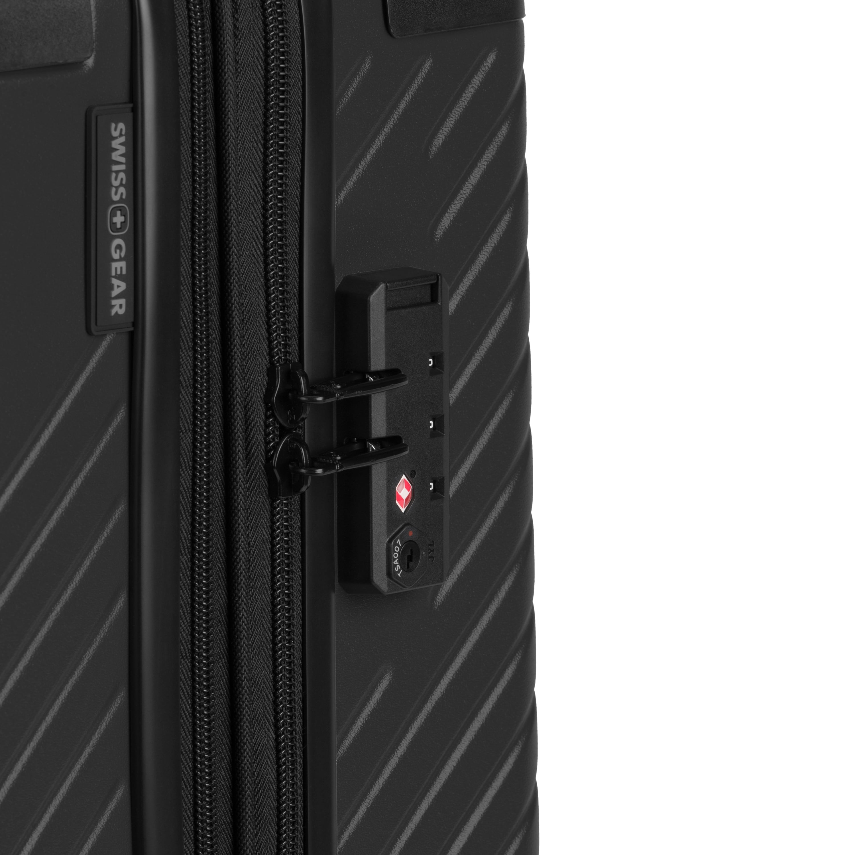 SWISSGEAR Edge Hardside Carry-On Spinner, Black