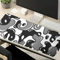 thumbnail image 4 of Black and White Mouse Pad 31.5”x11.8” Geometric Design Extended Large Mousepad Keyboard Mouse Mat Desk Pad Non-Slip Rubber Base Stitched Edge Large XXL Mousepad for Gaming Laptop Computer Desktop, 4 of 6