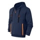 thumbnail image 3 of MHFRRA Sudadera con Capucha y Bolsillo para Hombre, de Color Liso, Forrada, Cómoda y Casual, para Invierno Marina de guerra, 3 of 5