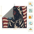 thumbnail image 2 of Dish Drying Mat, Patriotic Bulldog Art Highly Absorbent Drying Matt Kitchen Counter, Dish Mat Drying Pad Dishes Drainer Mats for Kitchen Counter or Sink, 16 x 18 inch, 2 of 6