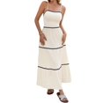 thumbnail image 4 of Women'S Summer Flowy Maxi Dress Casual Sleeveless Spaghetti Strap Ruffle Beach Long Dresses M, 4 of 9