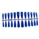 thumbnail image 1 of Qarigey 24 piezas de barniz de diseño de ataúd de uñas postizas puntas de uñas artificiales extralargas suministros de manicura estilo Arte de uñas azul, 1 of 6
