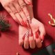 thumbnail image 2 of False Nails for Christmas, Acrylic Stick on Nails, 24pcs Maggidea Long Coffin Press On Nails Ballet Red Fake Nails with Glue Sticker for Women and Gir, 2 of 5