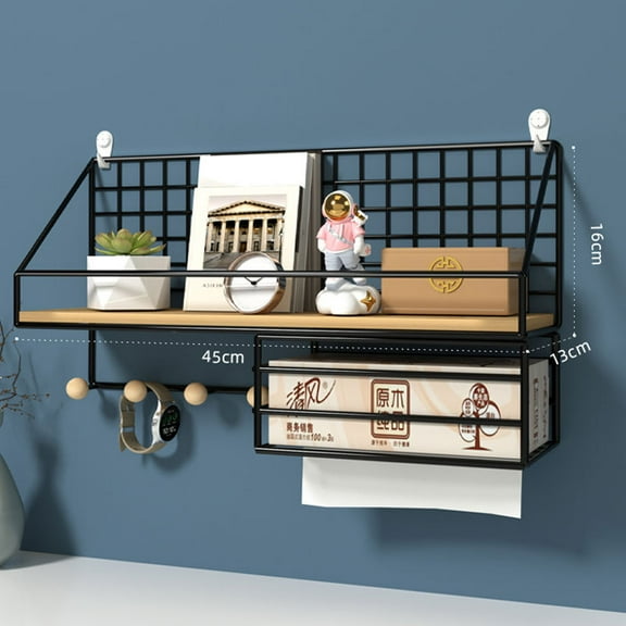 ERDOUY nail board rack set, metal bracket, display wall organizer, office garage workbench storage tray (black, style 3)