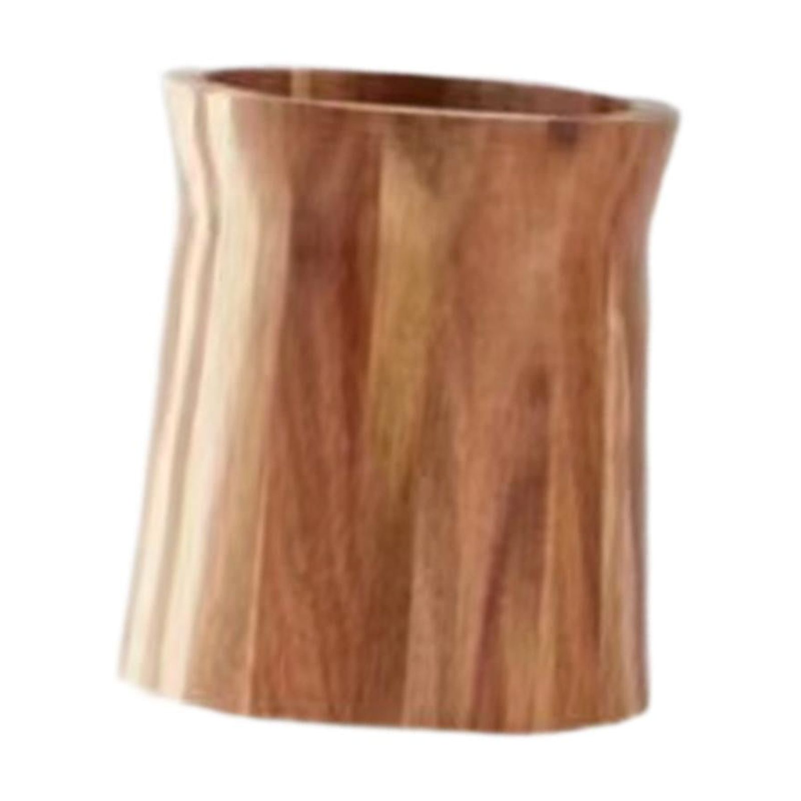Acacia Wood Crock Rotating Utensil Organizer Countertop Holder Large Capacity for Kitchen Dining Table Parties
