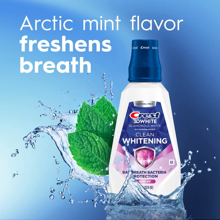 Crest 3D White Clean Whitening Mouthwash, Alcohol-Free photo 7