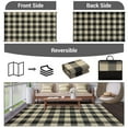 thumbnail image 4 of HOMERRY Geometric Plaid Outdoor Rug Straw Plastic Area Rug for Balcony Pool RV Waterproof Reversible Carpet, Brown/Black, 8'x 10', 4 of 7