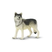Safari Ltd. Gray Wolf Figurine - Realistic 4.8 Figure - Educational Toy for Boys, Girls, Kids Ages 3+