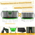 thumbnail image 3 of Elitezip Trampoline for Kids and Adults, 8 FT 10FT 12FT 16FT 14FT Trampolines Outdoor with Enclosure Net, Basketball Hoop, Ladder, Light, Sprinkler, Backyard Recreational Trampoline, Curved Design, 3 of 9