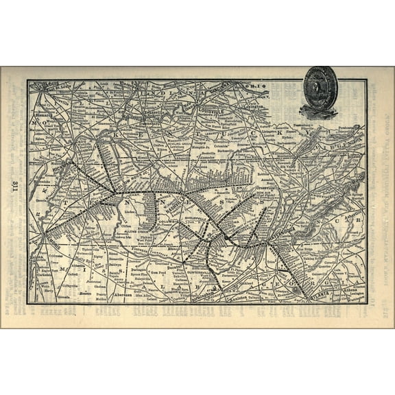 24"x36" Gallery Poster, 1903 Poor's Nashville, Chattanooga and St. Louis Railway