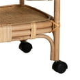 thumbnail image 6 of Pemberly Row Contemporary Bohemian Natural Brown Rattan Wine Cart, 6 of 10