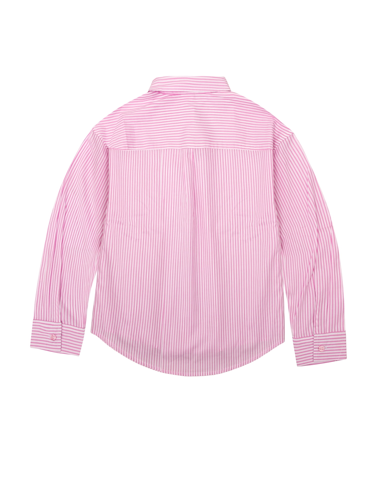 Wonder Nation Girls' Long Sleeve Button-up Shirt and Rib Tank, Sizes 4-18 & Plus