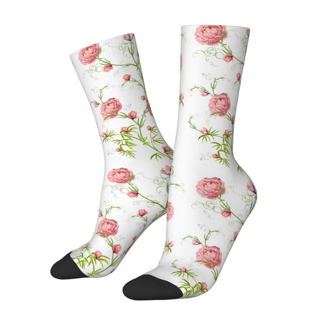 Balery Roses Flowers Calcetas Largas con Estampado para Hombre y Mujer – Suaves y Transpirables, Talla Única (US 5-11)