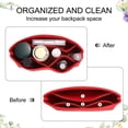 thumbnail image 4 of Organizador de bolso Uxcell, organizador de mano de fieltro pequeño, almacenamiento de mini bolsa y forro interior para mochila elegante, tote y bolsas de hombro, negro, 4 of 6
