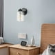 thumbnail image 2 of Aplique de pared negro mate con visualización de vidrio transparente, 1 luz para baño, color negro mate, para iluminación de pared. XianweiShao 9024735631354, 2 of 5