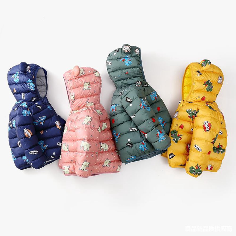 URMAGIC Newborn baby Boy Girl Cute Cartoon Print Jacket Winter Clothes Sweater Outfit Toddler Puffer Coat