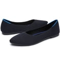 thumbnail image 3 of Women's Fashion Ballet Pointy Toe Flats Mesh Slip-On Shoes Casual Comfortable Shoes(Navy,9), 3 of 13