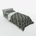 thumbnail image 2 of Ambesonne Abstract Bedding Set 3 Pcs, Complex Stripes Polygons, Twin XL, Dark Taupe Grey and Ivory, 2 of 2