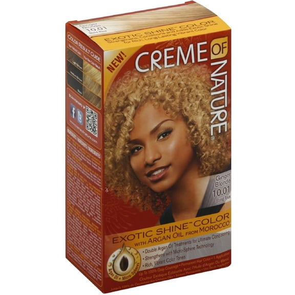 Creme of Nature Exotic Shine Color With Argan Oil, Ginger Blonde 10.01, 1 ea