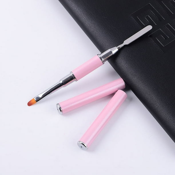 Bolígrafo adhesivo para fototerapia de uñas de doble punta, bolígrafo con tapa, bolígrafo de relieve de doble propósito, bolígrafo de extensión, bolígrafo de acero inoxidable para uñas