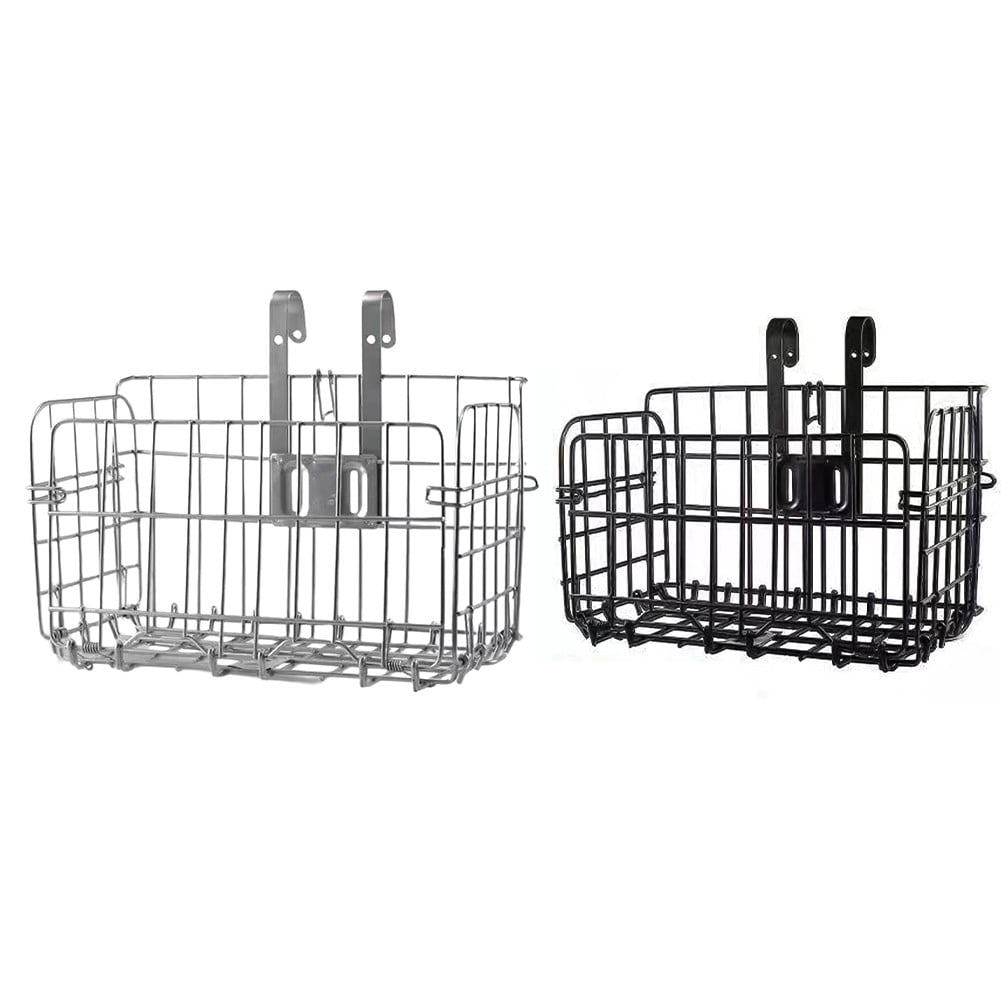 Folding Bike Basket With Hook Front Basket Rear Basket For Mountain Bike