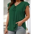 thumbnail image 3 of Oryer Plus Size Tank Tops for Women, V Neck Trendy Tunic Summer Shirts for Women Sleeveless Casual Womens Blouse 1X-5X, 3 of 6