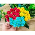 Mini Rose Artificial Mulberry Paper Flower Mixed Color Tone Decorative