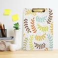 thumbnail image 5 of FMSHPON Colorful Retro Leaves Clipboard Hardboard Wood Nursing Clip Board and Pull for Standard A4 Letter 13x9 inches, 5 of 7