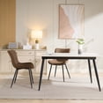 thumbnail image 4 of EDTara Leather Kitchen Chairs, Set Of 2 With Metal Legs, High-Density Sponge Padding, and Hand-Stitched Detailing for Living Room, 4 of 8